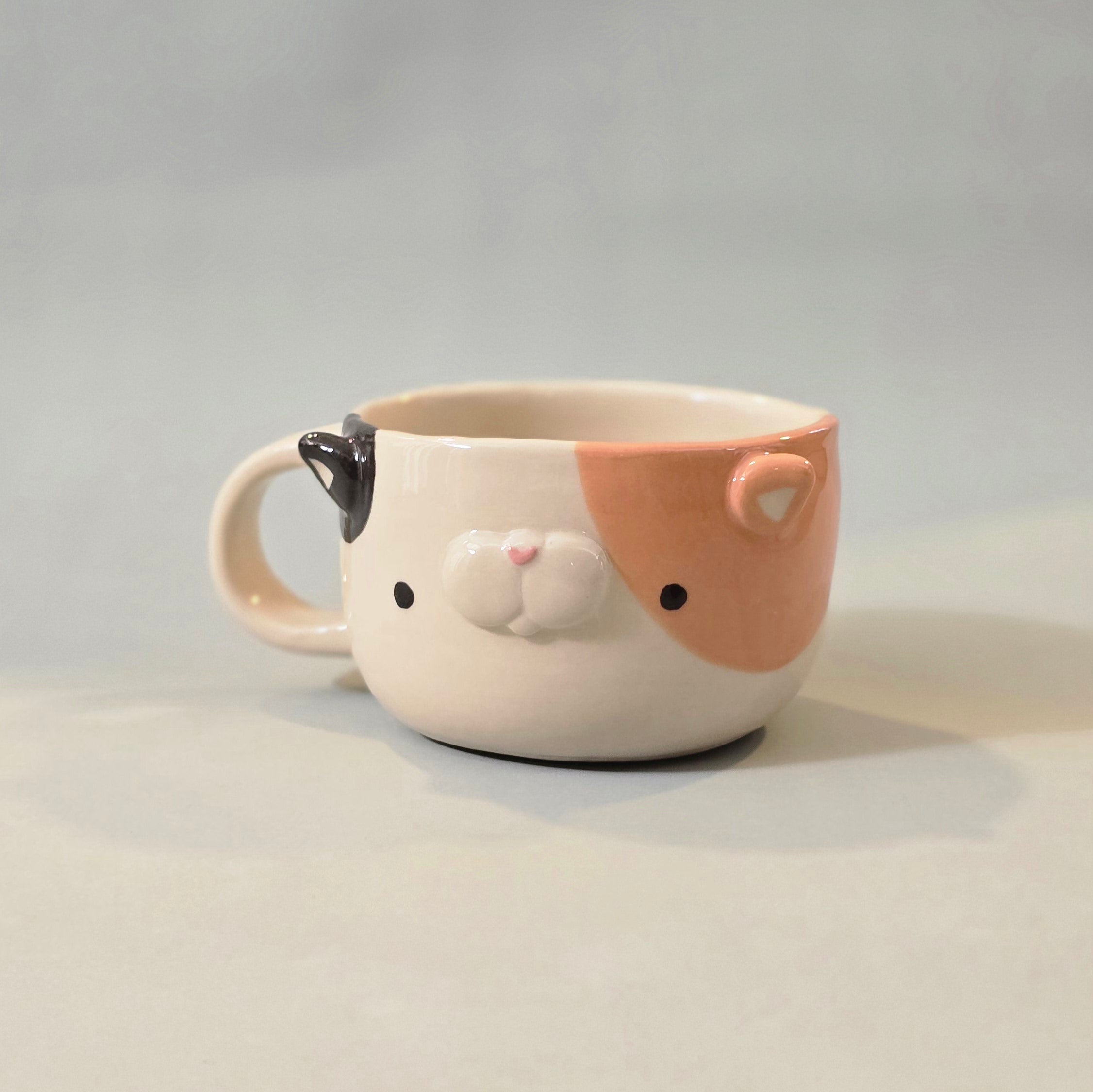 Cute Cat Coffee Mug – Cat Ceramic Cup – Adorable Gift for Cat Lovers | Ready to Ship