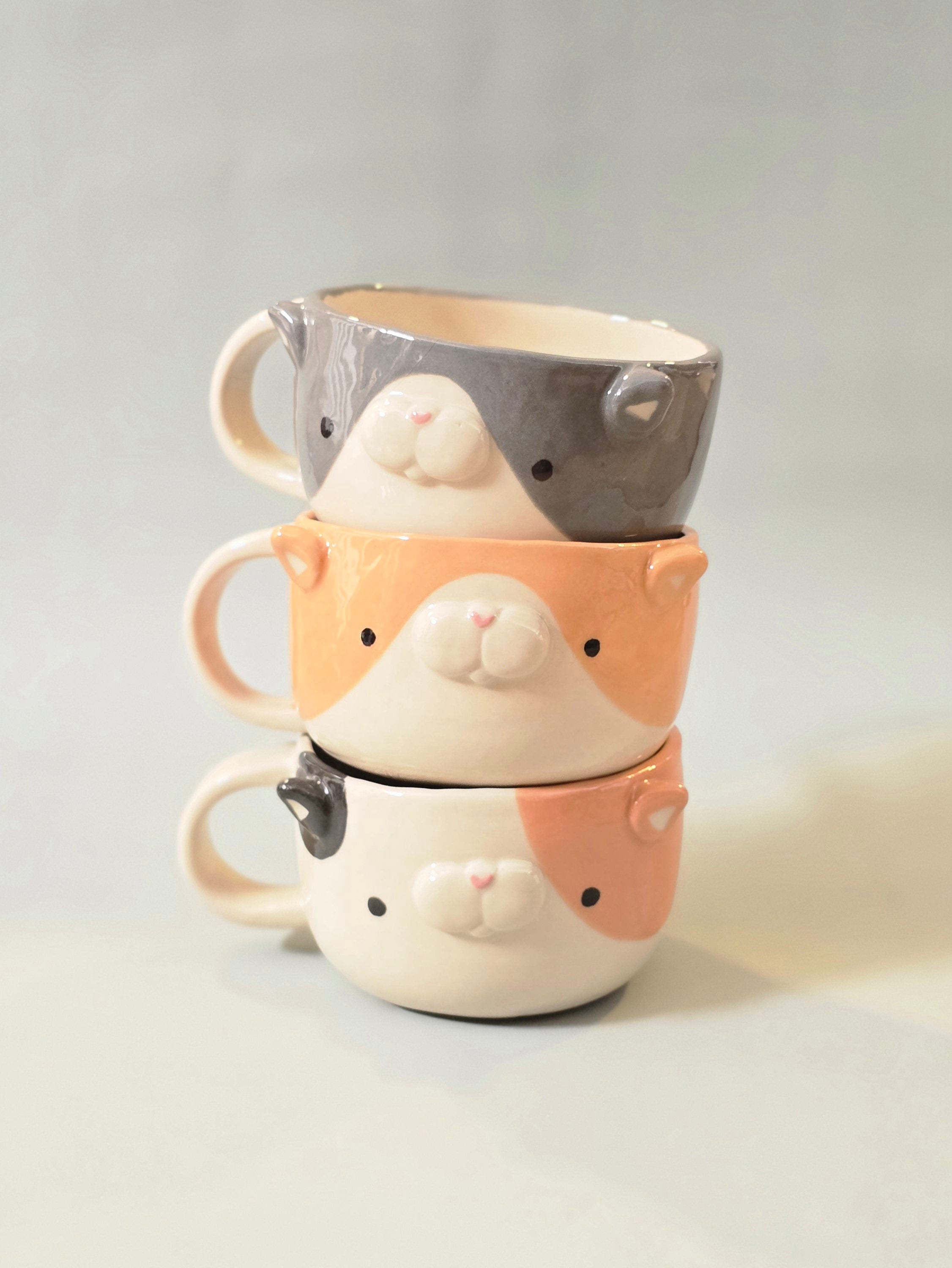 Cute Cat Coffee Mug – Cat Ceramic Cup – Adorable Gift for Cat Lovers | Ready to Ship