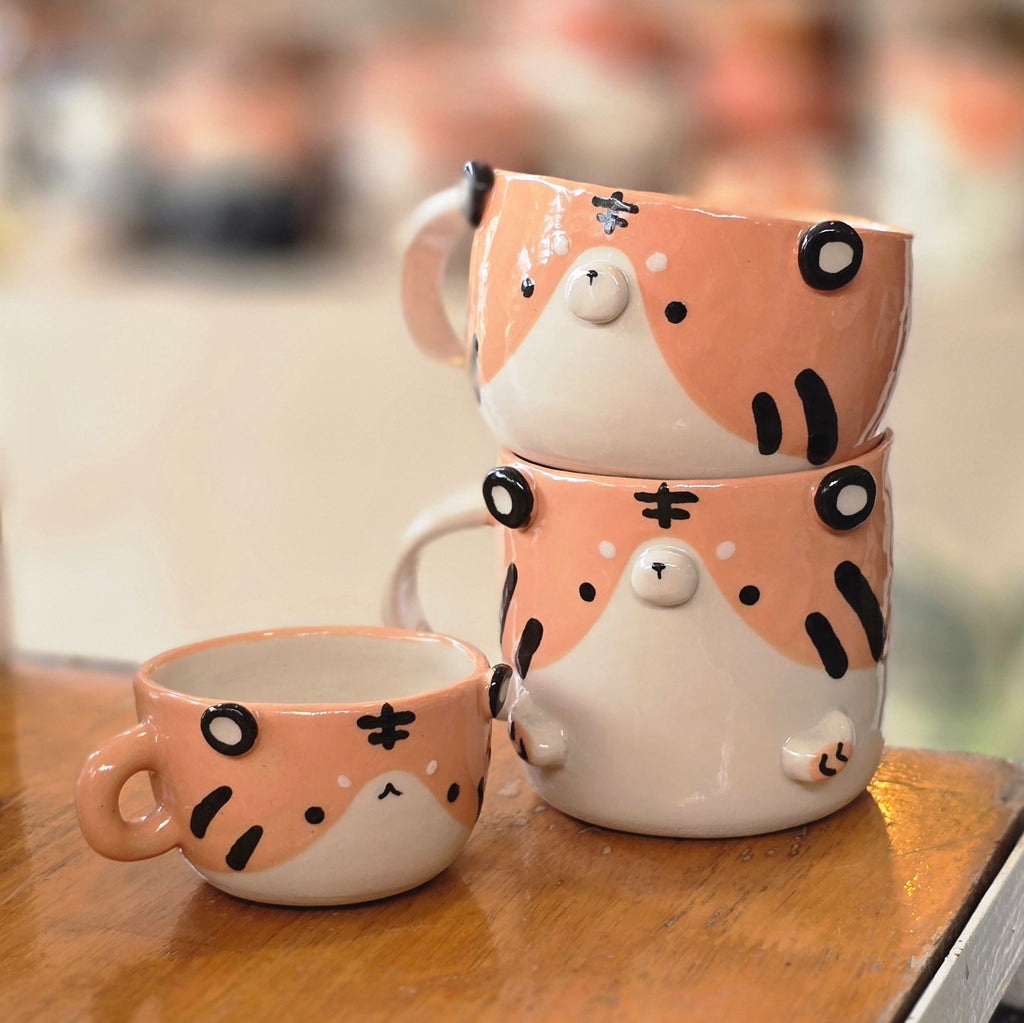Cute Tiger Coffee Mug – Tiger Ceramic Cup – Adorable Gift for Animal Lovers | Ready to Ship