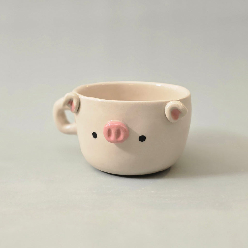 Cute Pig Coffee Mug – Pig Ceramic Cup – Adorable Gift for Animal Lovers | Ready to Ship