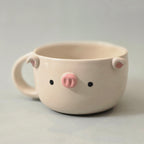 Cute Pig Coffee Mug – Pig Ceramic Cup – Adorable Gift for Animal Lovers | Ready to Ship