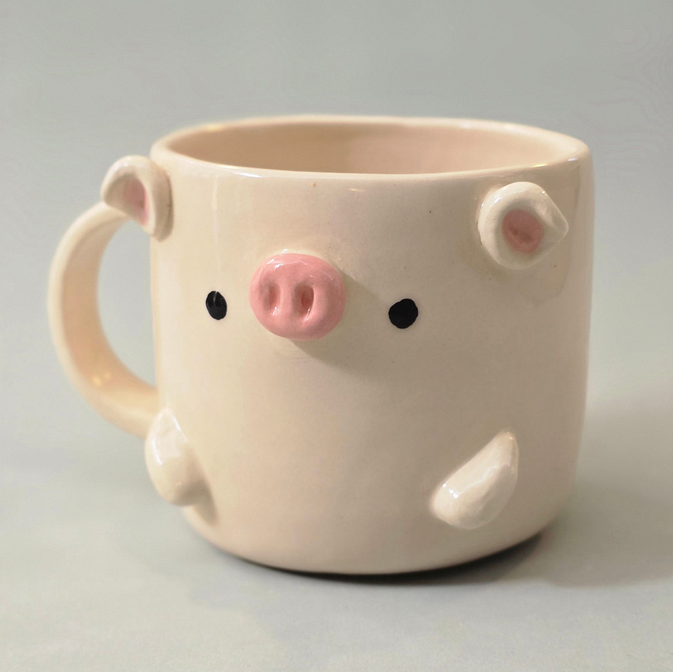 Cute Pig Coffee Mug – Pig Ceramic Cup – Adorable Gift for Animal Lovers | Ready to Ship