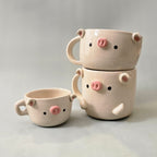 Cute Pig Coffee Mug – Pig Ceramic Cup – Adorable Gift for Animal Lovers | Ready to Ship