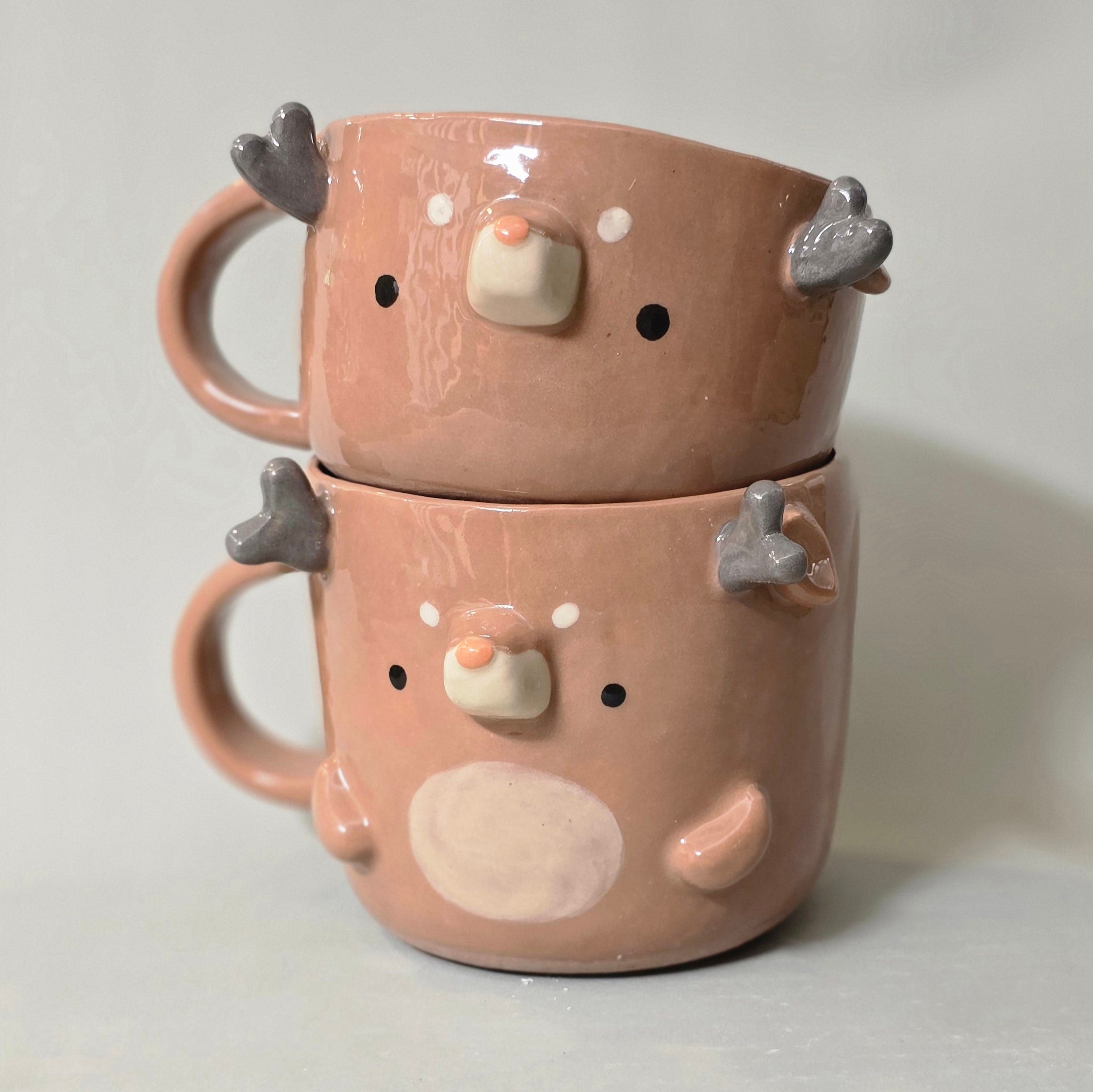 Cute Deer Coffee Mug – Adorable Deer Ceramic Cup – Perfect Gift for Animal Lovers | Ready to Ship