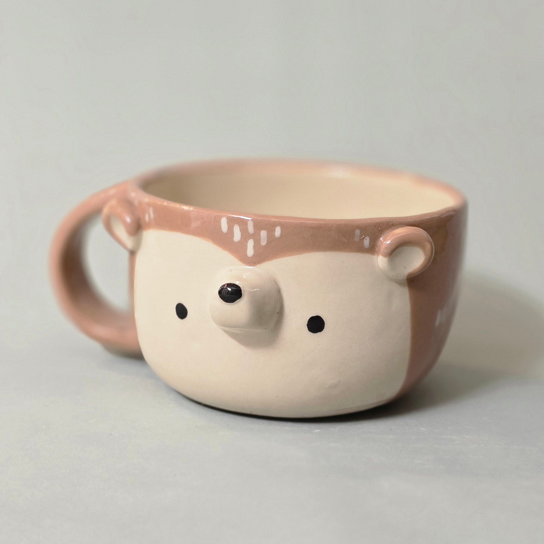 Cute Hedgehog Coffee Mug – Hedgehog Ceramic Cup – Adorable Gift for Animal Lovers | Ready to Ship