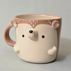 Cute Hedgehog Coffee Mug – Hedgehog Ceramic Cup – Adorable Gift for Animal Lovers | Ready to Ship