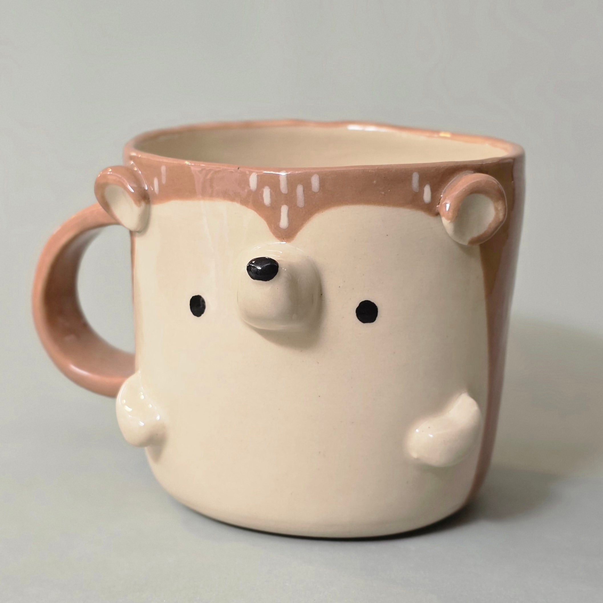 Cute Hedgehog Coffee Mug – Hedgehog Ceramic Cup – Adorable Gift for Animal Lovers | Ready to Ship