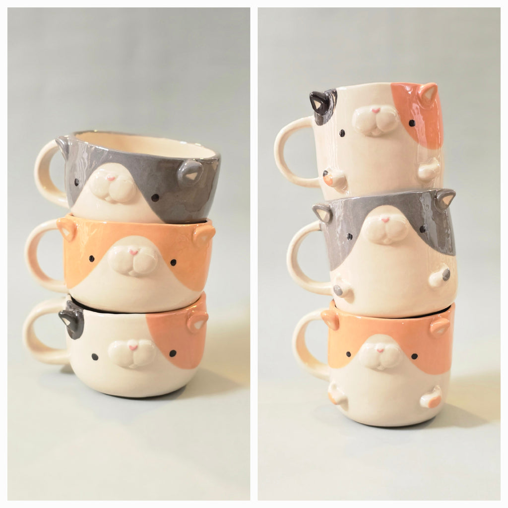 Cute Cat Coffee Mug – Cat Ceramic Cup – Adorable Gift for Cat Lovers | Ready to Ship